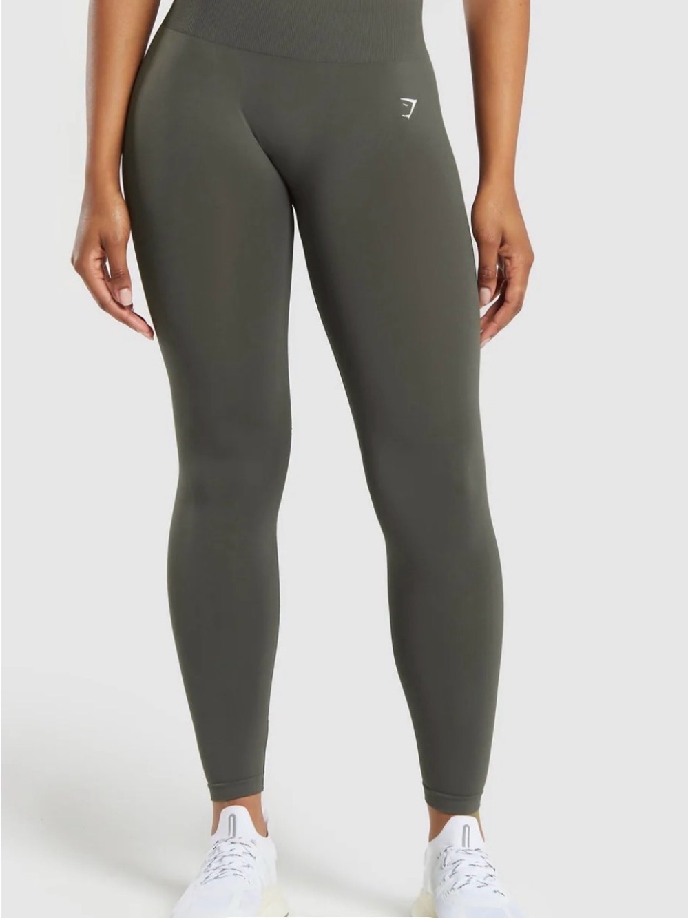 Gymshark Seamless High-Waist Leggings - Olive Green